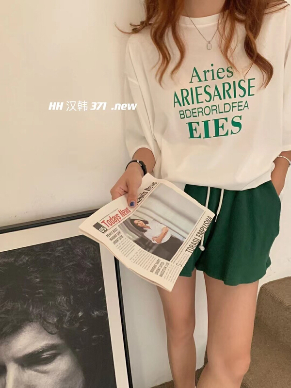 [HH & miss Lai] Korean round neck comfortable short sleeve T-shirt ys1-371# L