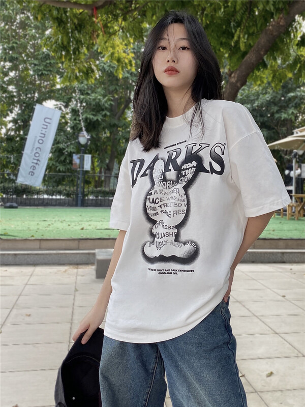 [hanzheshi] men's and women's personalized printed short sleeve T-shirt 102# ZZL