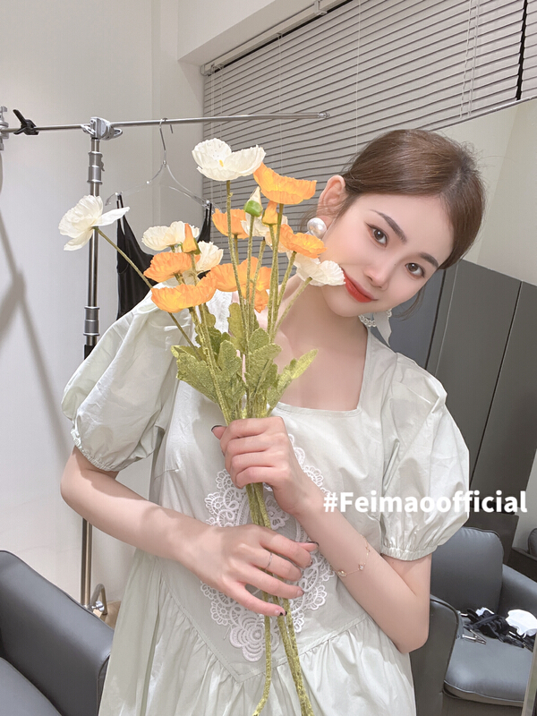 [Feimao (Yimao)] French square neck bubble sleeve dress ym-7605# LSL