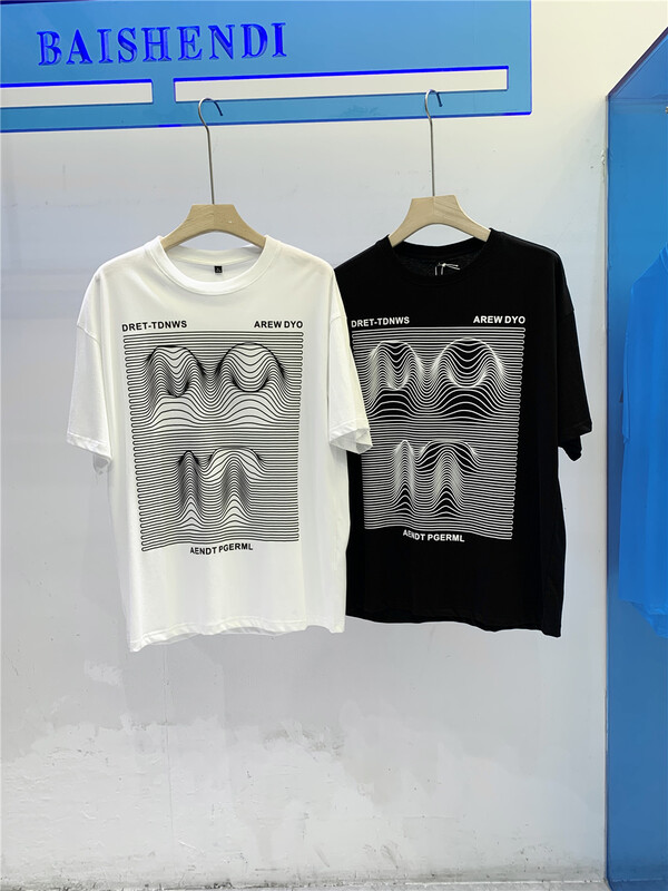 [Parkson] crew neck loose print short sleeve T-shirt 5702# ZZL