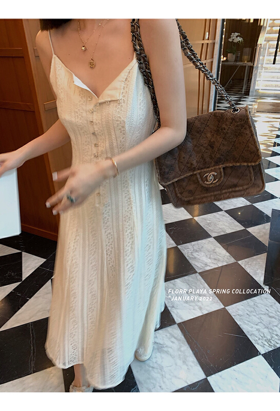 New in early spring! "LML" French lace sling waist dress 0167# OZQ