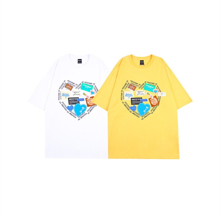 [venue] Korean style personalized love pattern short sleeve T-shirt zd942# CSX