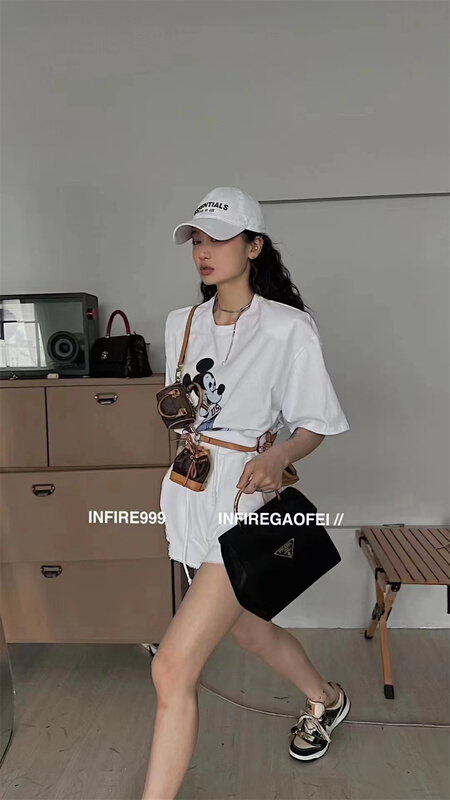 goods in stock! [Zora] Mickey print crew neck short sleeve T-shirt 3114# LSW