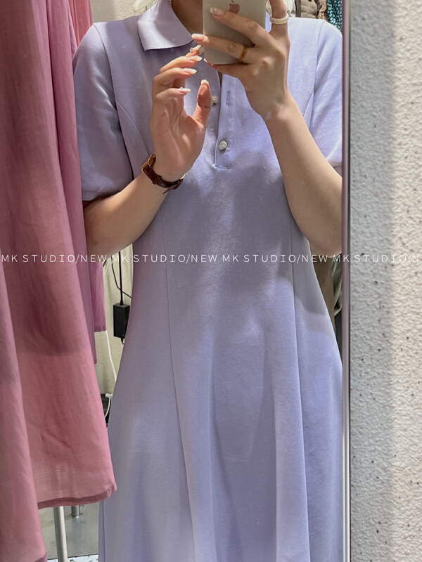 goods in stock! New in early summer! [Chen] fashion casual medium length slim dress 3223# hjy