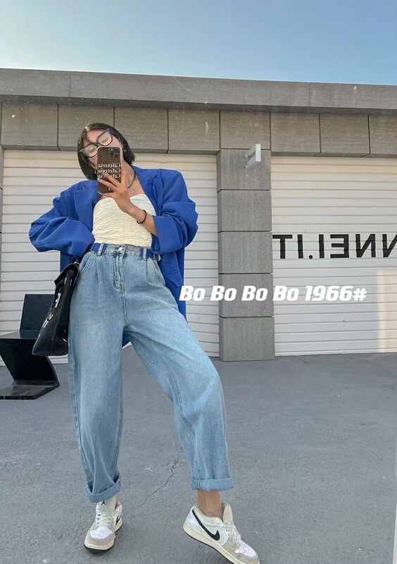 [Bobo] Korean style loose fitting jeans 1966# cqw