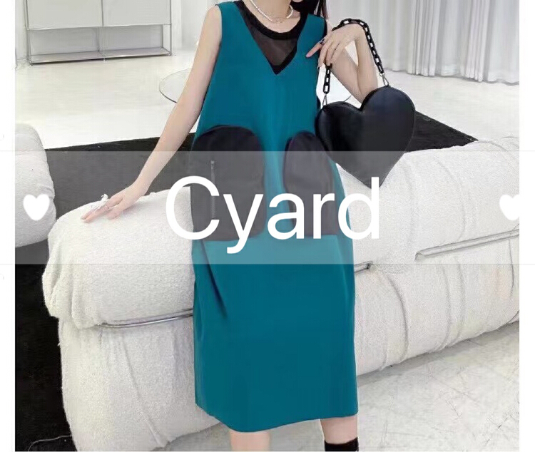 [cyard] Korean fashion color matching strap skirt 90079# L
