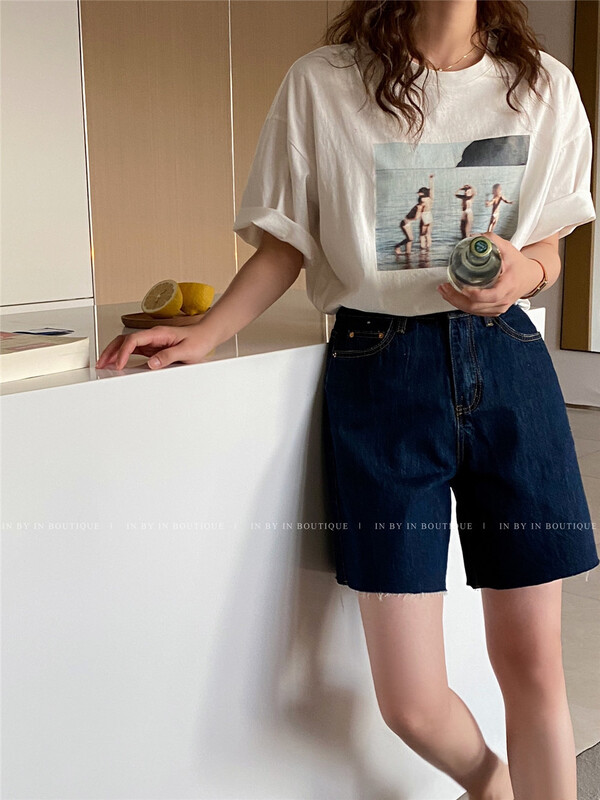 【IN BY IN】韓版休閒百搭牛仔短褲  0638#  ZSY