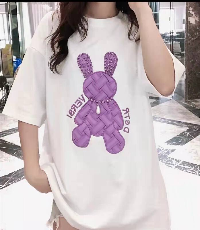 New in early summer! [Yilin] Korean fashion fun versatile short sleeve T-shirt ys1-2136# WTT
