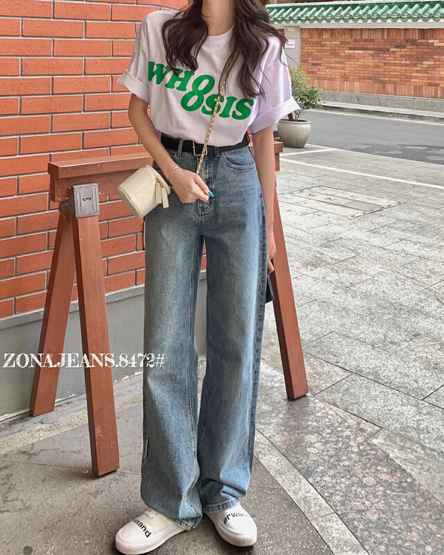 New in early summer! [zona] Korean version of age reducing and thin western style jeans (with belt) 8472# ozq