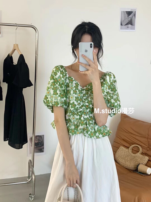 [MSTUDIO MANSA] printed Korean style blouse (only selling blouses) t039# ll