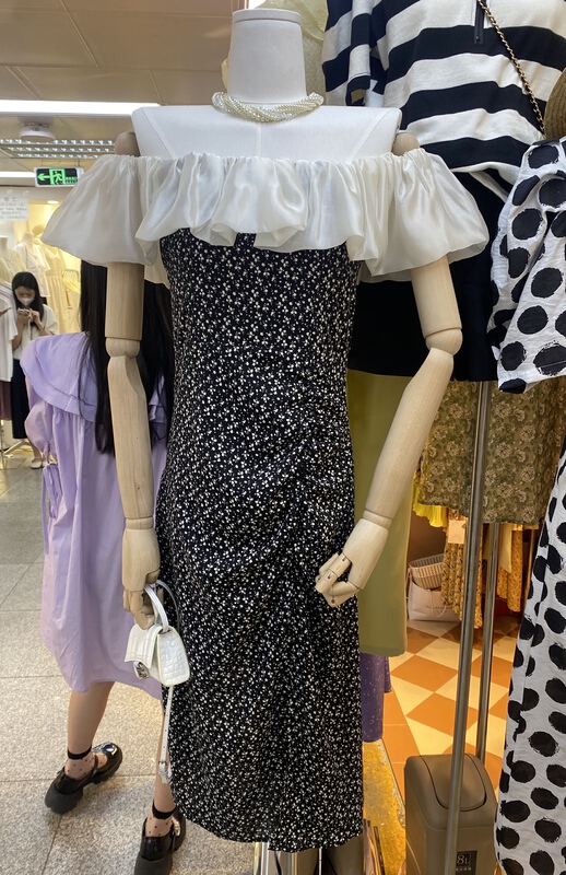 goods in stock! In early summer! [M queen] elegant temperament floral one shoulder dress 6260\hbx