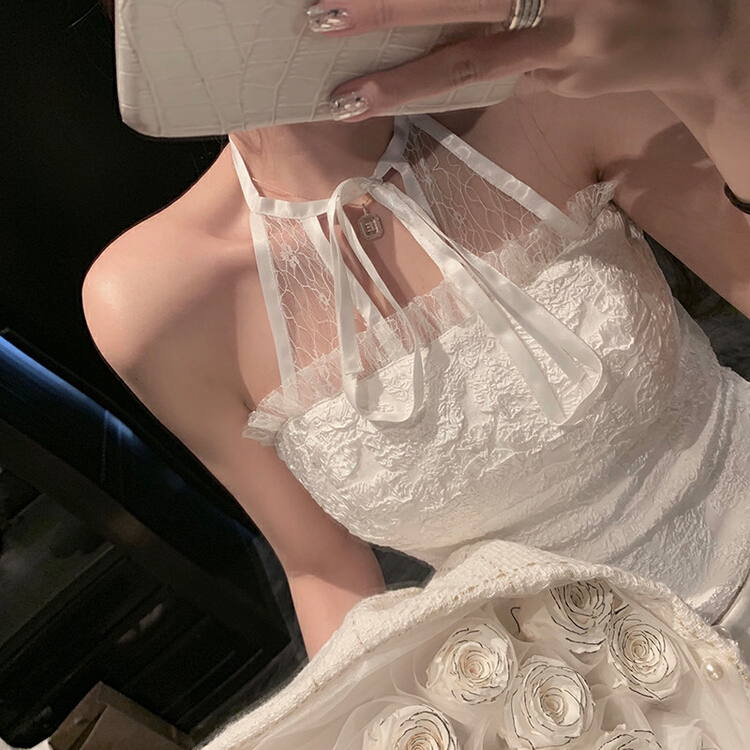 goods in stock! New year in early spring! [pepper] Korean fashion lace pure desire suspender vest 7881# ozq