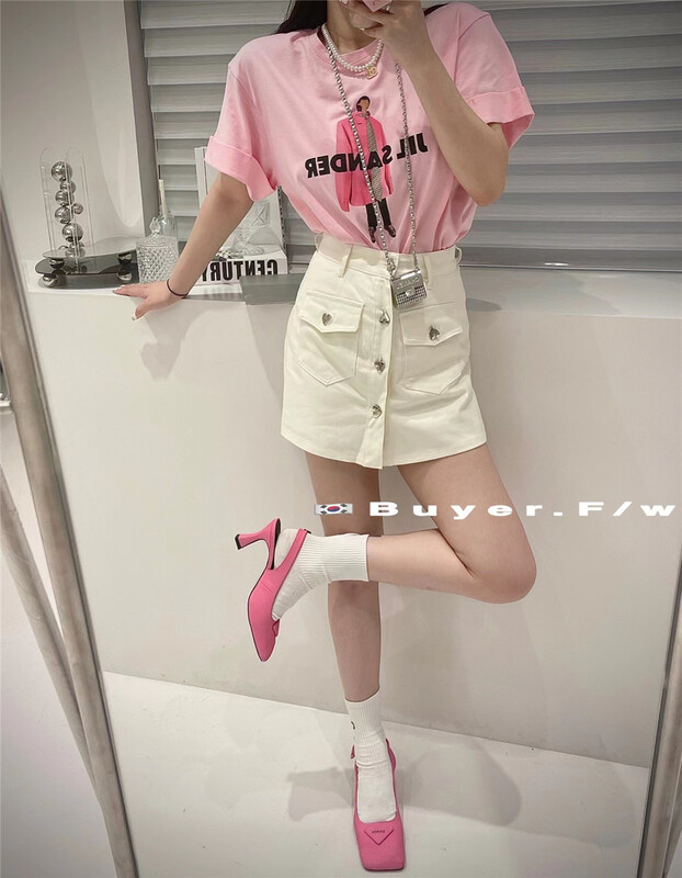 New in early summer! [buyer] loose Korean print short sleeve T-shirt 0350# WTT