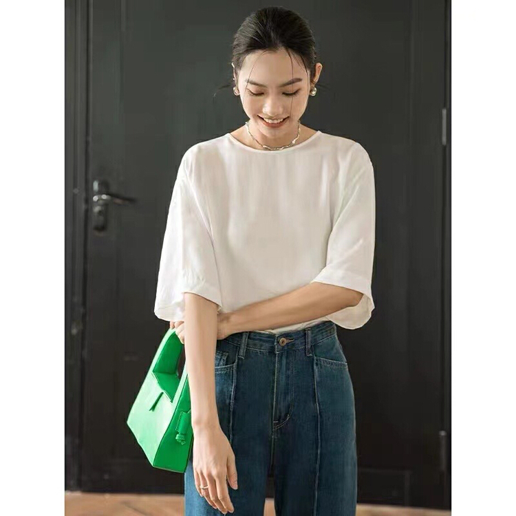[S. small age] hollow out backless design temperament small shirt 6666# hjy