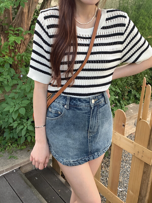 [as] high waist, slim and versatile skirt pants a1002# hjy