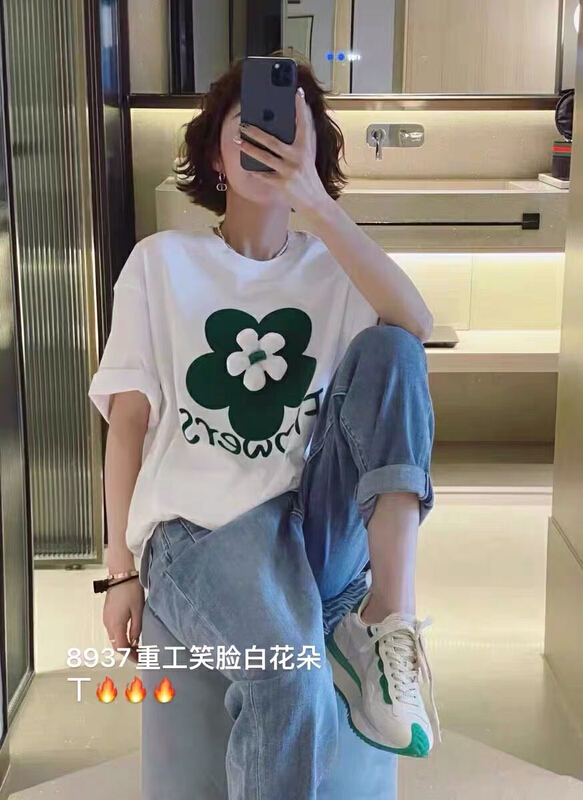 New in early summer! [ziyijia] Korean casual printed short sleeve T-shirt 1143# WTT