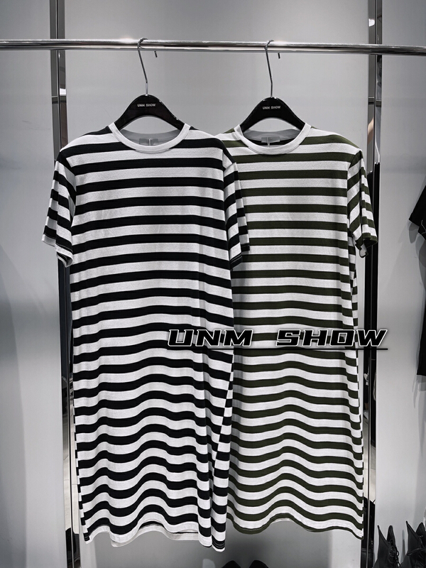 [unm-show] striped crew neck fashion dress 6097# WTT