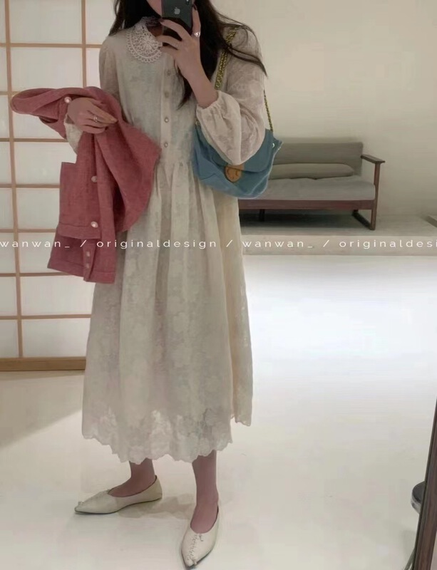 goods in stock! New year in early spring! [wanwan] versatile stitched lace dress ys1-1305# HBx