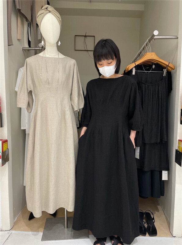[one more] Korean simple and versatile dress 23016# XYJ