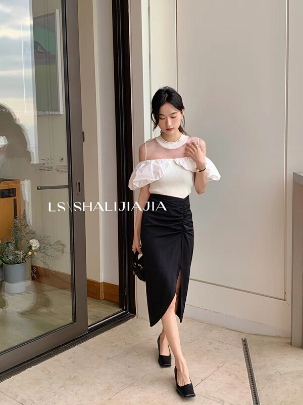 goods in stock! [LS] Korean high waist slim skirt 2592# WPL