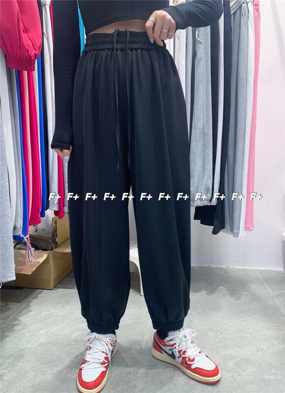 New in early summer! 【F】 Korean high waist drawstring lace up casual pants 1283# HBx