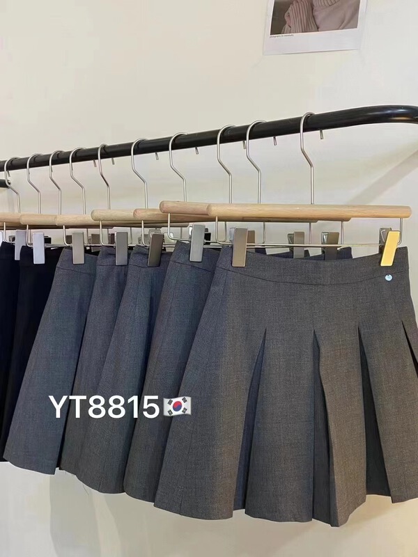 [xiaohanfeng] versatile basic college style solid pleated skirt 1985# zjy