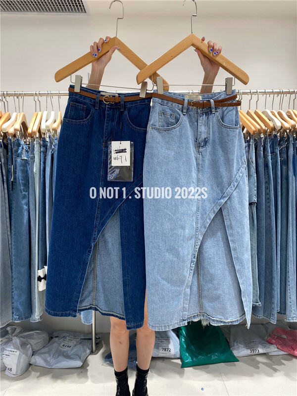 [o not 1] split design sexy skirt (with belt) w617# LSW