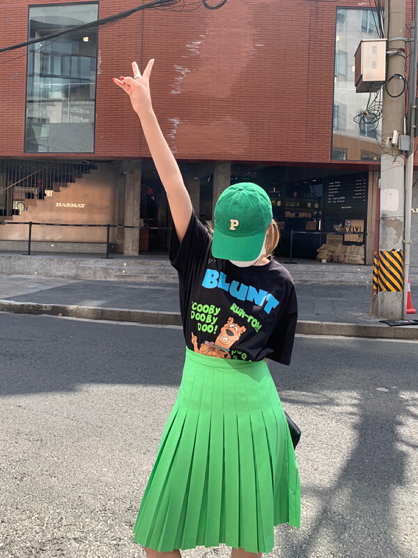 New in early summer! [attitude] crew neck versatile print short sleeve T-shirt aq4325# ozq