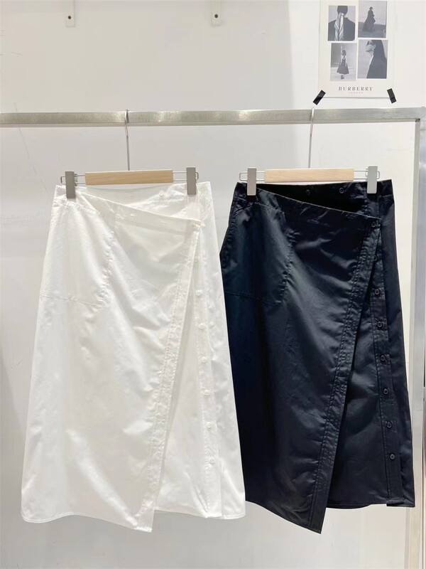 goods in stock! New in early summer! [td] simple irregular mid length skirt k001526# XJ