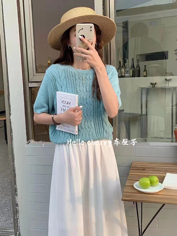 New year in early spring! [meet chelizi] fried dough twist Pullover short sleeve sweater 6611\l