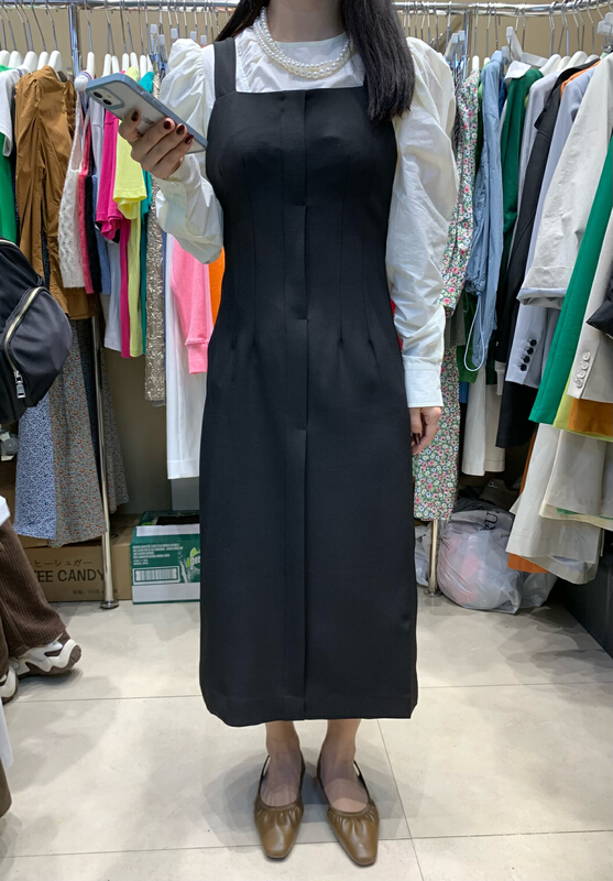 New year in early spring! [trust me] solid color simple and versatile strap skirt 67110# jhy