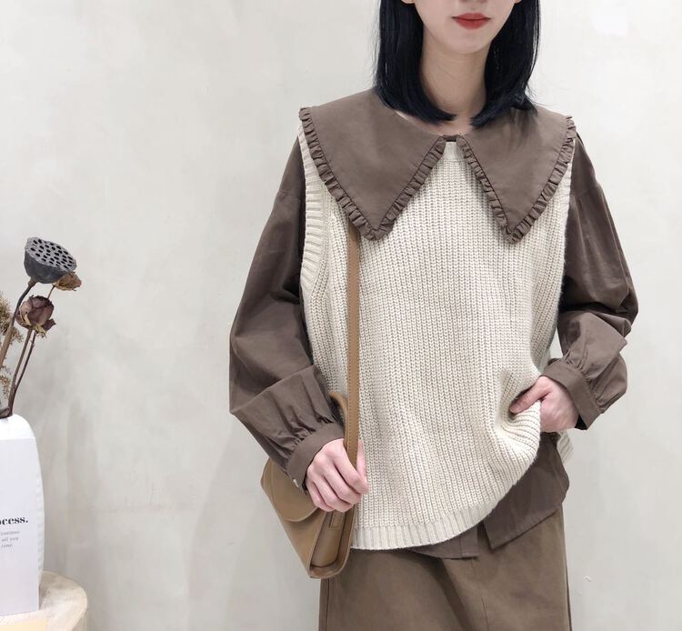 [I look] simple and careful machine slit versatile vest (excluding inner strap) sy90056# ZSY
