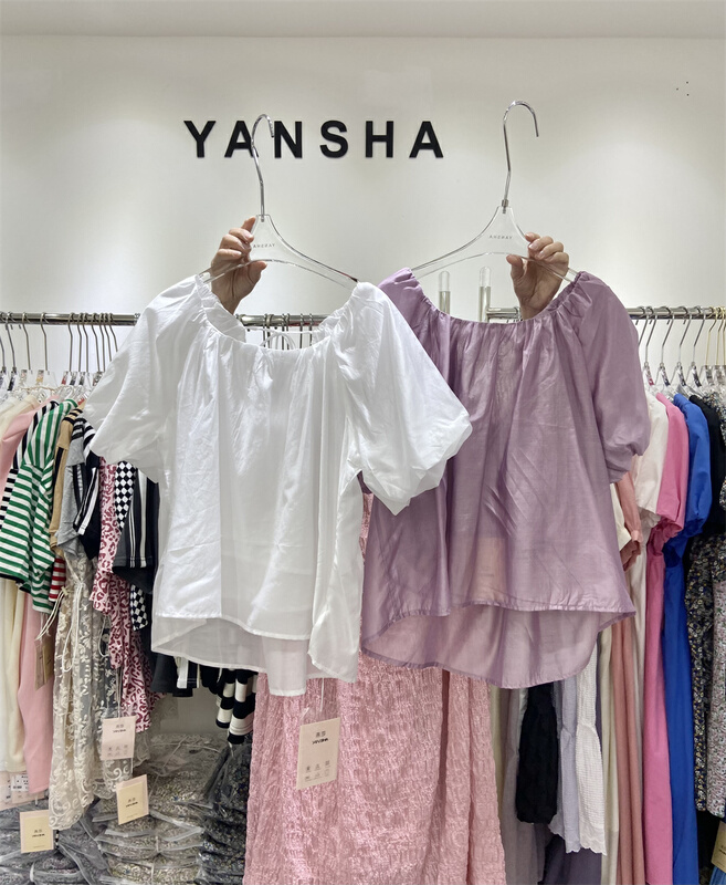 [Yan Sha] Korean style versatile back hollowed out lace up blouse 200# CLS