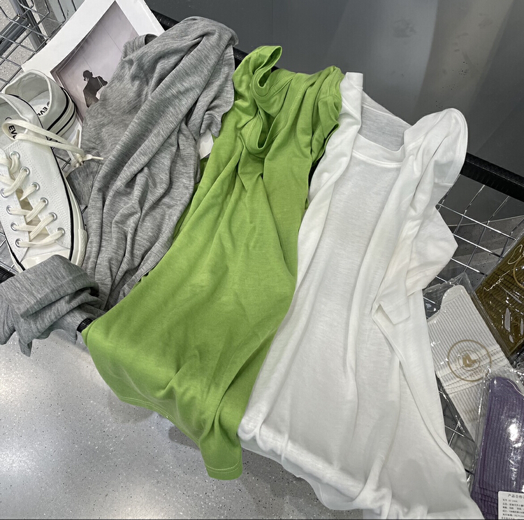 New in early summer! [bobo1972] Tencel round neck simple and versatile short sleeve T-shirt 219819# ozq