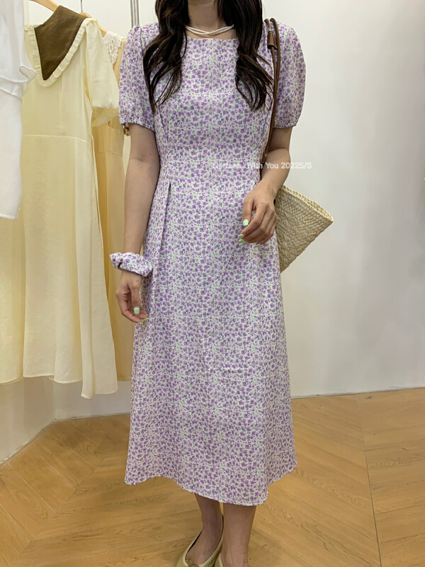 goods in stock! New in early summer! [thirteen 13] Korean style waist closing slim dress (with hair circle) ys1-1133# XYY