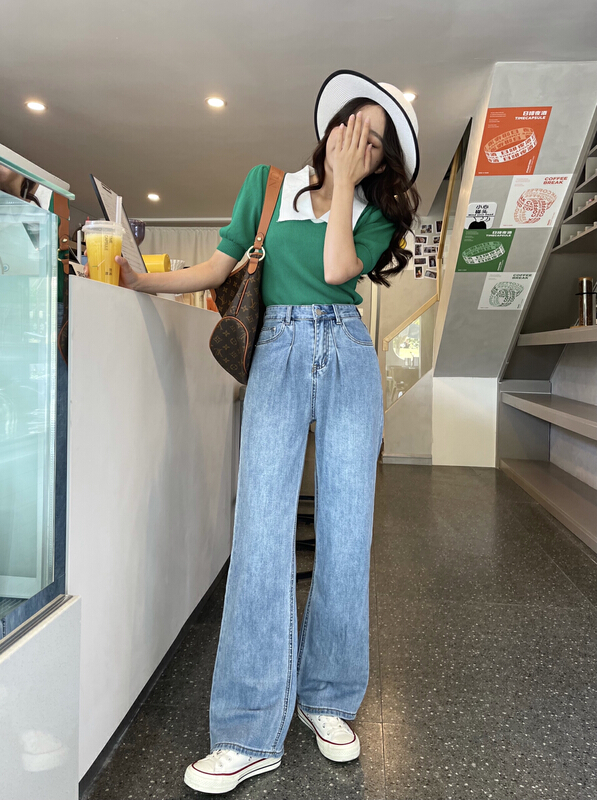 New in early summer! [en Xier] versatile floor mop Korean jeans eb0969# L