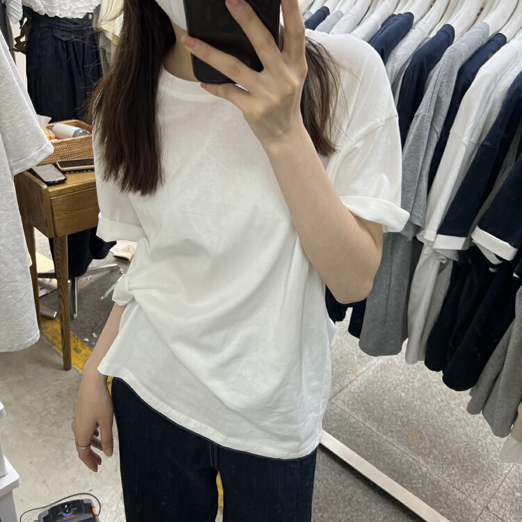 New year in early spring! [Li Bai] round neck personalized versatile fashion short sleeve T-shirt 2302# ll