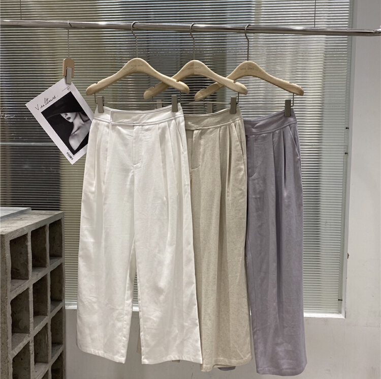 [Abra] versatile cotton linen casual pants j89329# XJ