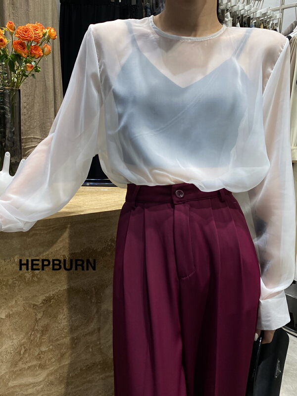 New year in early spring! [Hepburn] Tencel backless solid color sunscreen shirt 3572# L