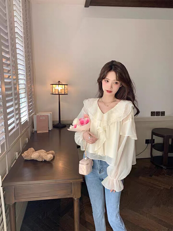 [L.L studio] Korean style versatile shirt 7523# PCZ