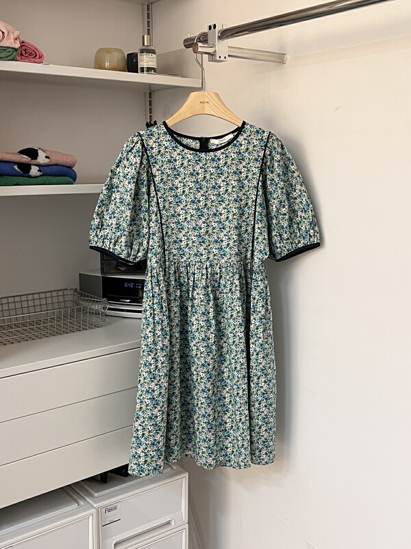 [we are] Korean bubble sleeve floral dress 10116# zjy