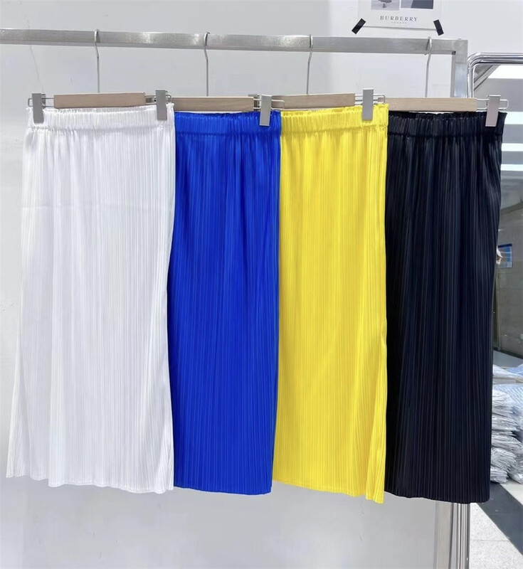 New in early summer! [td] high waist clear color slit skirt k001529# XJ