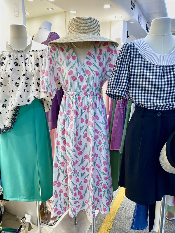 [new] flower Pleated Dress