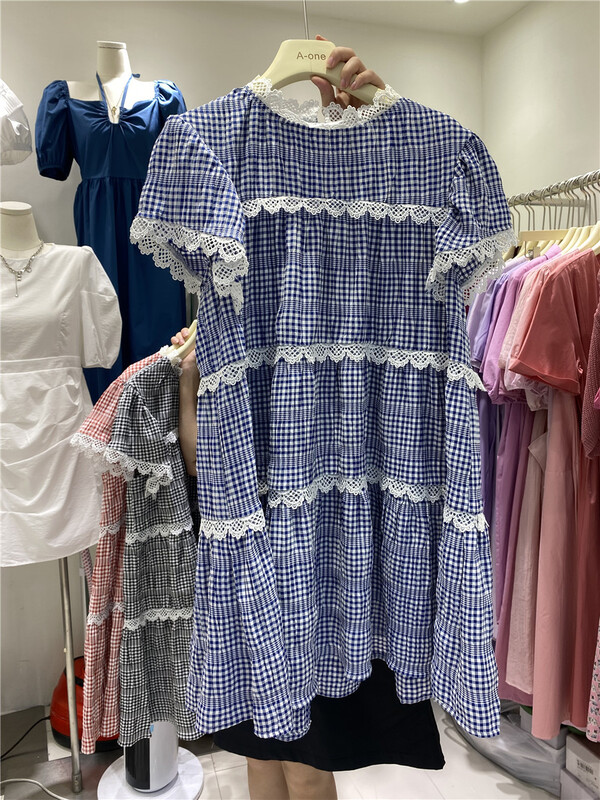 [A-One] Plaid lace doll dress 9905# LSW