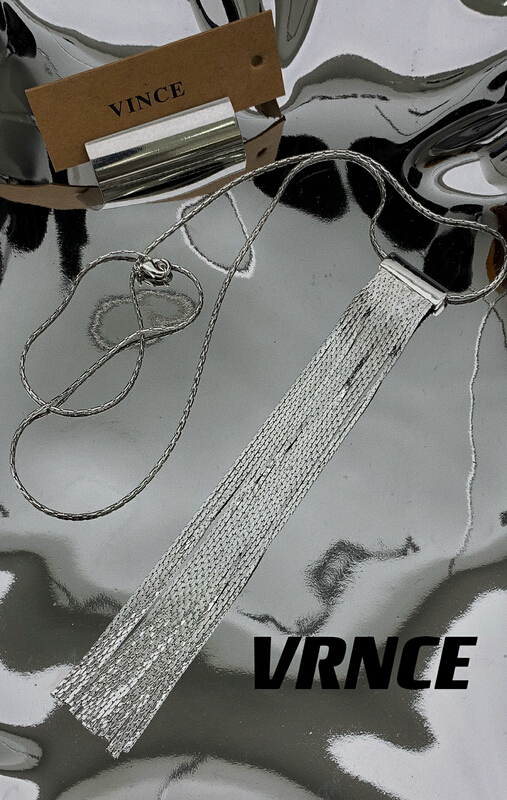 [Vince] high sense brand extremely simple long necklace s017# XYJ