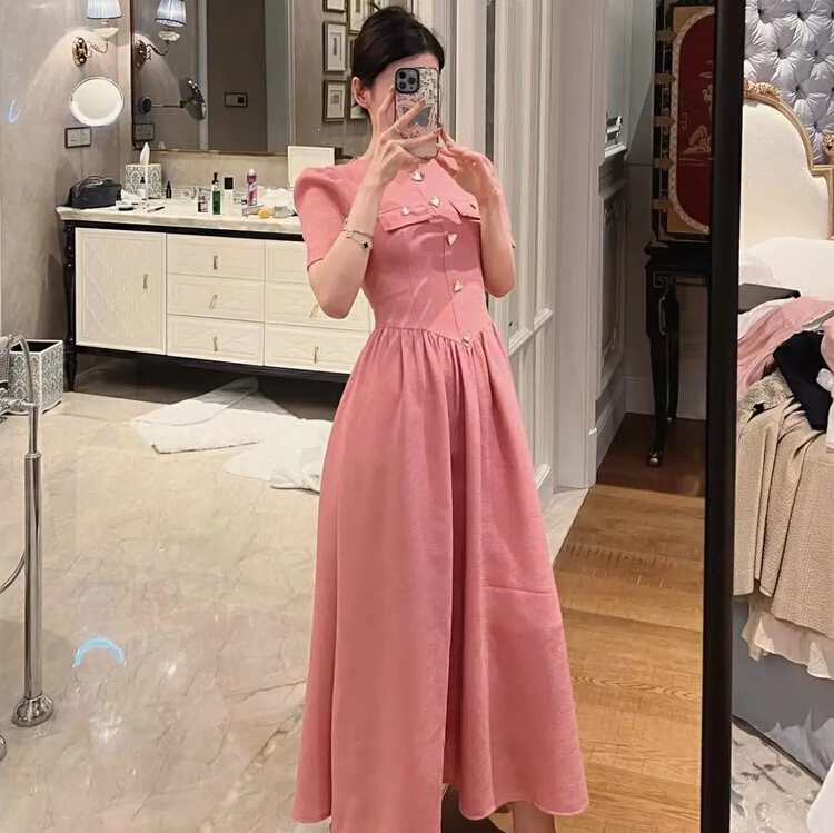 goods in stock! New in early summer! [L.L studio] Korean slim waist length dress 7516# PCZ