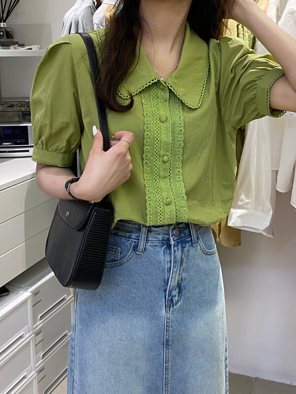 [we are] Vintage age reducing versatile shirt 10106# zjy