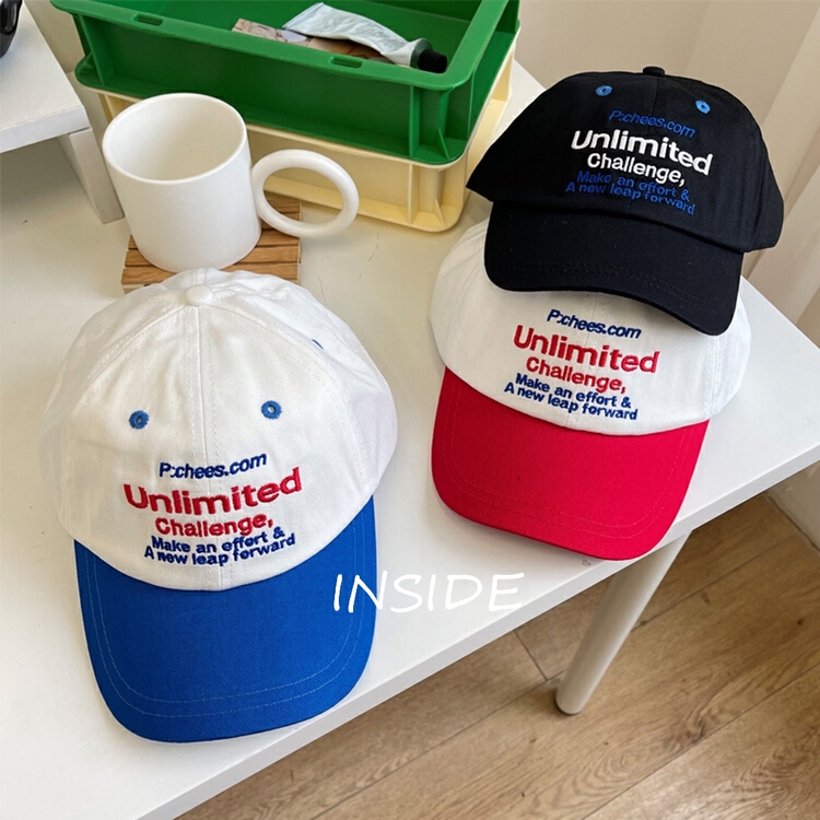 [inside] ins Korean fashion color blocking letter embroidery stick shows versatile baseball hat m82285# zxl