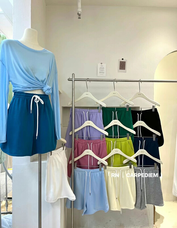 goods in stock! New in early summer! [R n] Korean high waist drawstring casual shorts 80595# ll