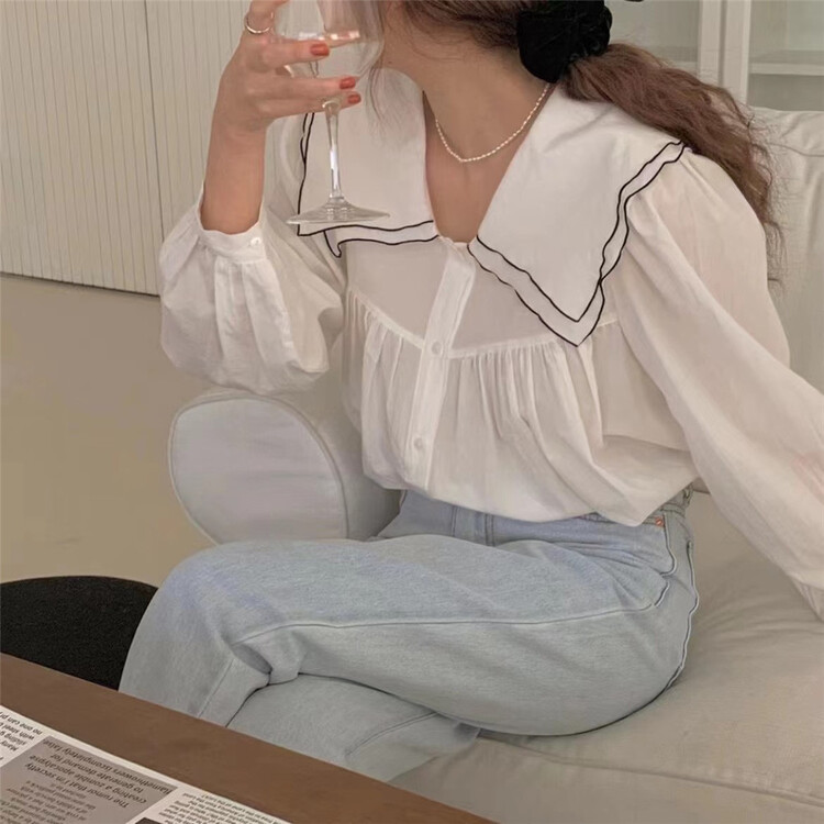 New year in early spring! 【E】 Simple lady aging gentle shirt 18001# XYY